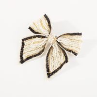 Sweet Commute Bow Knot Cloth Seed Bead Sequins Hair Clip main image 4