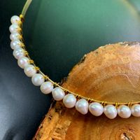 Lässig Elegant Einfacher Stil Geometrisch Perlen Sind Natürliche Perlen. Es Kann Unterschied Liche Größen Geben. Bitte Haben Sie Verständnis Haarband main image 3