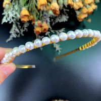 Casual Elegant Simple Style Geometric Pearl Is A Natural Pearl. There May Be Different Sizes. Please Understand Hair Band main image 2