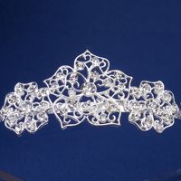 Elegant Geometric Crown Metal Diamond Hair Band main image 2