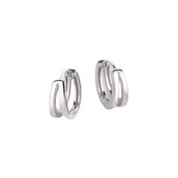 1 Paar Dame Einfacher Stil Geometrisch Überzug Sterling Silber Ohrringe main image 3