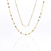 Modern Style Simple Style Geometric Natural Stone Titanium Steel Plating Layered Necklaces sku image 1