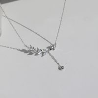 Elegant Blatt Kupfer Überzug Halskette sku image 1