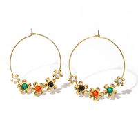 1 Pair Elegant Vintage Style Geometric Plating Stainless Steel 18k Gold Plated Earrings main image 5