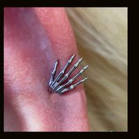 1 Piece Vintage Style Hand Polishing Stainless Steel Ear Studs main image 1