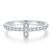 Einfacher Stil Wassertropfen Sterling Silber Inlay Diamant Mit Hohem Kohlenstoffgehalt Ringe main image 5