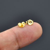 Simple Style Solid Color Brass Plating Gold Plated Ear Nuts main image 4