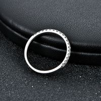 Einfacher Stil Einfarbig Sterling Silber Inlay Moissanit Ringe main image 2