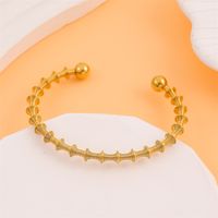 Solid Color Solid Color Stainless Steel 18K Gold Plated Bangle In Bulk main image 6