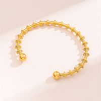 Solid Color Solid Color Stainless Steel 18K Gold Plated Bangle In Bulk main image 1