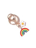 Cute Rainbow Poached Egg Alloy Bag Pendant Keychain main image 5
