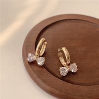 1 Pair Simple Style Bow Knot Plating Inlay Copper Zircon K Gold Plated Rhodium Plated Drop Earrings main image 7