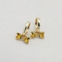1 Pair Simple Style Bow Knot Plating Inlay Copper Zircon K Gold Plated Rhodium Plated Drop Earrings sku image 6