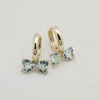 1 Pair Simple Style Bow Knot Plating Inlay Copper Zircon K Gold Plated Rhodium Plated Drop Earrings sku image 10