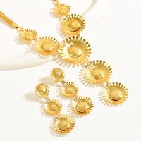 Glam Luxurious Flower Iron Plating Women's Earrings Necklace main image 2