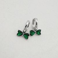 1 Pair Simple Style Bow Knot Plating Inlay Copper Zircon K Gold Plated Rhodium Plated Drop Earrings sku image 5