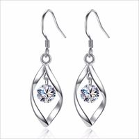 Commute Solid Color Alloy Iron Plating Inlay Zircon Women's Earrings Necklace sku image 2