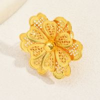 Elegant Glam Exaggerated Heart Shape Flower Iron Plating Hollow Out Women's Rings main image 6