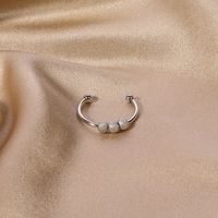 201 Stainless Steel Copper Simple Style Plating Solid Color Open Rings sku image 1