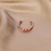 201 Stainless Steel Copper Simple Style Plating Solid Color Open Rings main image 6