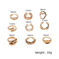 Simple Style Solid Color Alloy Plating Gold Plated Women's Open Rings main image 3