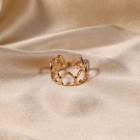 Simple Style Solid Color Alloy Plating Gold Plated Women's Open Rings sku image 3