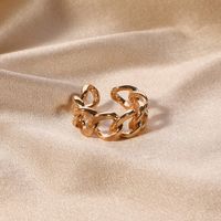 Simple Style Solid Color Alloy Plating Gold Plated Women's Open Rings sku image 8