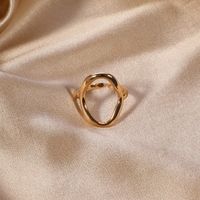 Simple Style Solid Color Alloy Plating Gold Plated Women's Open Rings sku image 7