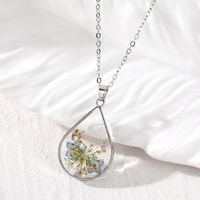 Casual Simple Style Water Droplets Alloy Resin Women's Pendant Necklace sku image 6