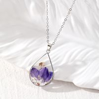 Casual Simple Style Water Droplets Alloy Resin Women's Pendant Necklace sku image 3