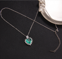Sweet Heart Shape Titanium Steel Copper Zircon Pendant Necklace In Bulk sku image 5