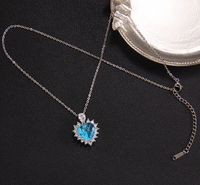 Sweet Heart Shape Titanium Steel Copper Zircon Pendant Necklace In Bulk sku image 6