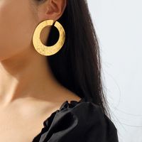 1 Pair Vintage Style Exaggerated Streetwear Circle Plating Hollow Out Alloy Ear Studs main image 5