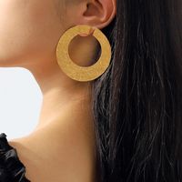 1 Pair Vintage Style Exaggerated Streetwear Circle Plating Hollow Out Alloy Ear Studs main image 1
