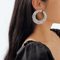 1 Pair Vintage Style Exaggerated Streetwear Circle Plating Hollow Out Alloy Ear Studs main image 4