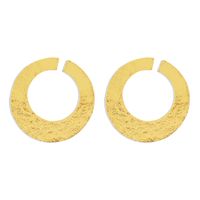 1 Pair Vintage Style Exaggerated Streetwear Circle Plating Hollow Out Alloy Ear Studs main image 2