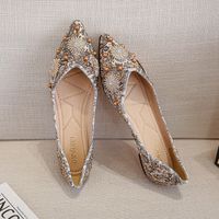 Women's Vintage Style Solid Color Point Toe Flats sku image 11