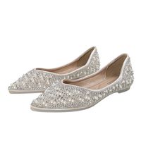 Women's Streetwear Solid Color Rhinestone Point Toe Flats main image 5