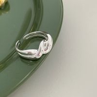 Simple Style Geometric Sterling Silver Open Rings main image 5