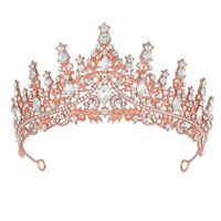 Queen Crown Zinc Alloy Plating Inlay Artificial Diamond Crown sku image 5