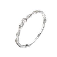Basic Simple Style Geometric Sterling Silver Plating Open Rings sku image 1