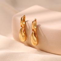 1 Pair Lady Water Droplets Plating Copper Drop Earrings main image 5
