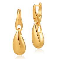 1 Pair Lady Water Droplets Plating Copper Drop Earrings main image 2