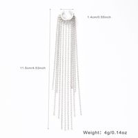 1 Piece Luxurious Solid Color Plating Chain Sterling Silver White Gold Plated Drop Earrings main image 2