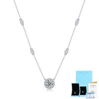 S925 Silver Necklace Moissanite Little Star Pendant Fashion Short Necklace Accessories Gift Source In Stock Wholesale sku image 5