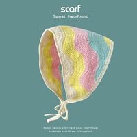 Classic Style Flower Knit Crochet Lace Scarf sku image 24