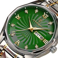 Business Round Letter Butterfly Double Snap Quartz Men's Watches sku image 4
