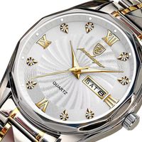 Business Round Letter Butterfly Double Snap Quartz Men's Watches sku image 1