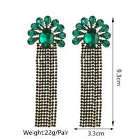 1 Pair Elegant Flower Inlay Copper Alloy Zircon Dangling Earrings main image 4