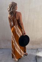 Women's Strap Dress Casual Bohemian V Neck Printing Sleeveless Geometric Maxi Long Dress Travel main image 4